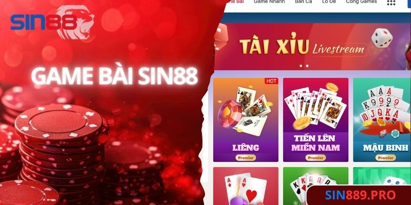 Game bài Sin88: Sân chơi cá cược đỉnh cao cho cược thủ